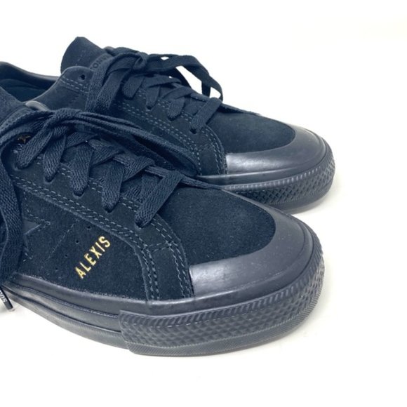 Converse Women’s One Star Pro AS Low Suede Black Casual Size Sneakers 169615C - Picture 4 of 9